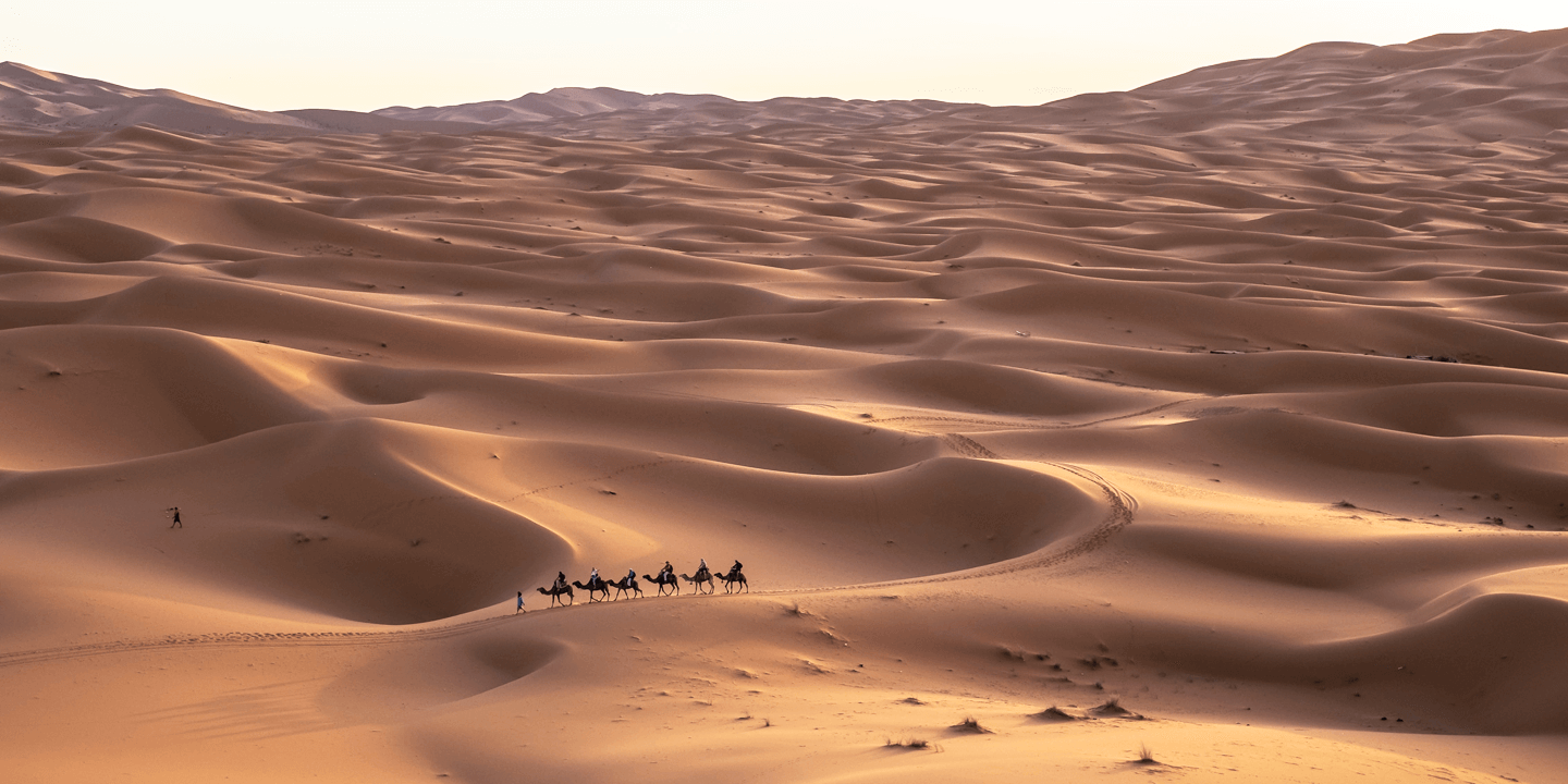 Fascinating landscape of the Erg Chebbi desert
