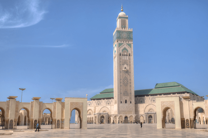 The gorgeous Hassan II Mosque in Casablanca