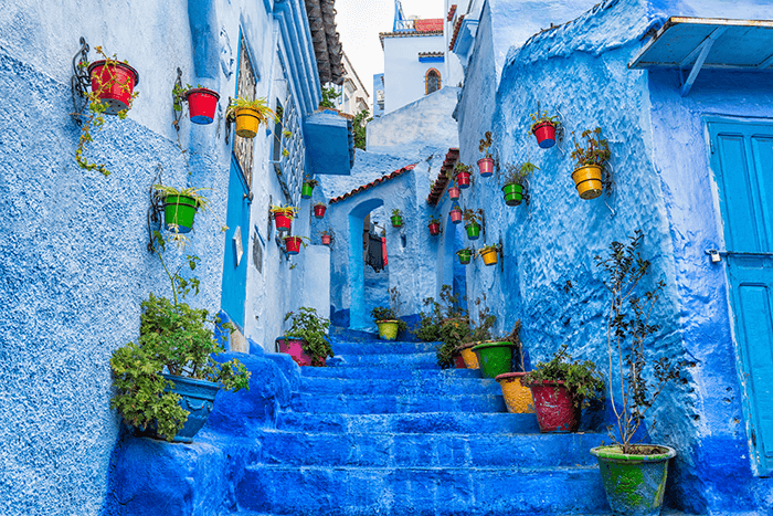 La belleza azul del Chefchaouen en Marruecos