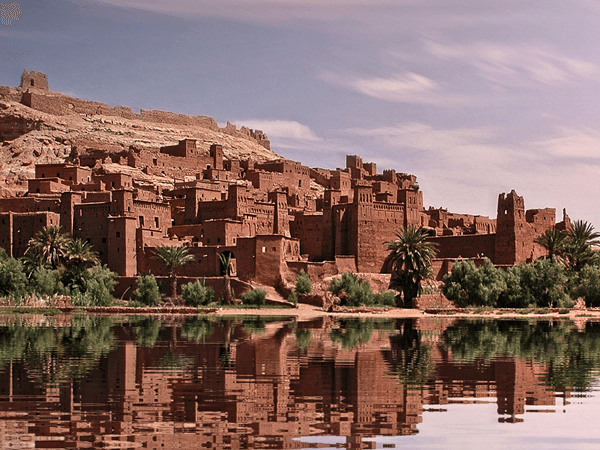 Splendid view of the kasbah Ait Ben Haddou