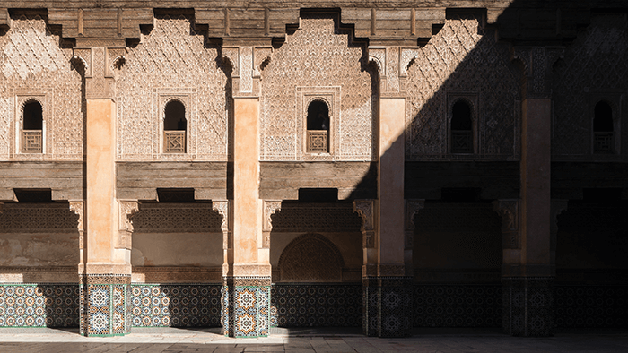 Light and shadow at the Ben Youssef school