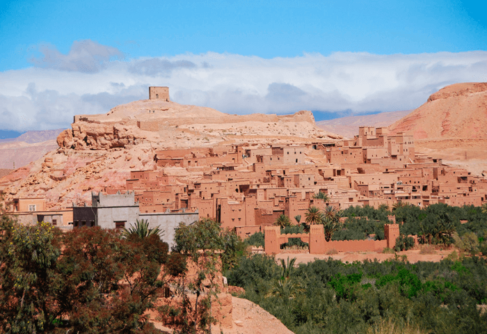 Beautiful view of the Kasbah of Ouarzazate