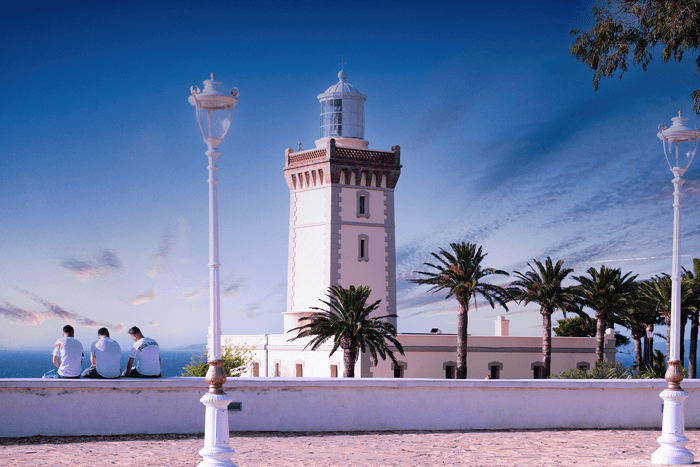 View of Spartel Cape and its beautiful lighthouse