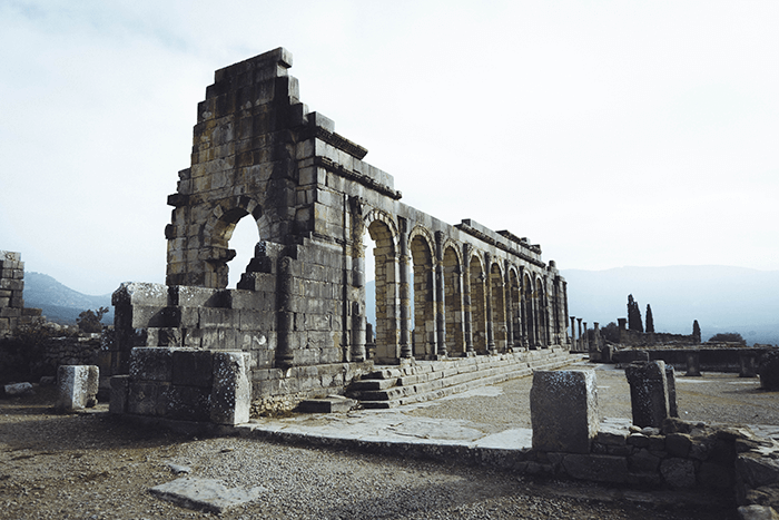 The ruins of the roman city of Volubilis