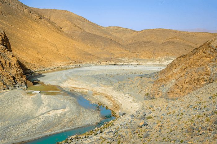 Ziz valley and river in Middle Atlas 